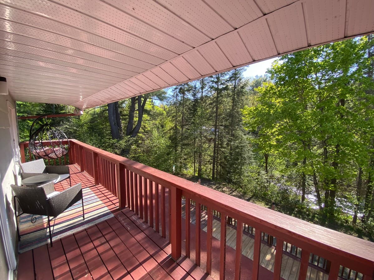 Balcony overlooking the property
