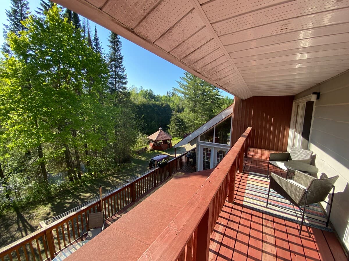 Balcony overlooking the property